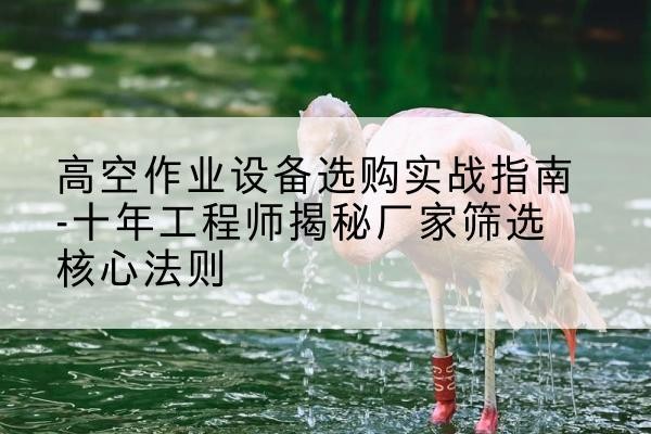 怀远剪叉式升降机厂家-高空作业设备选购实战指南-十年工程师揭秘厂家筛选核心法则