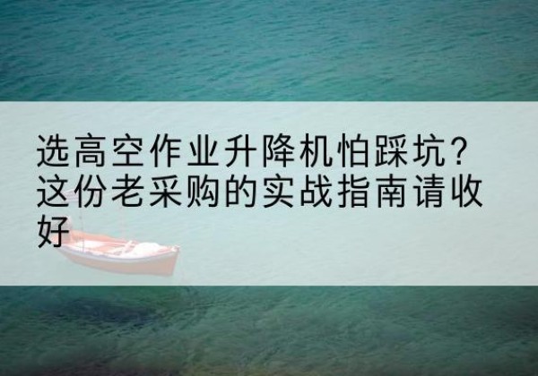 怀远高空作业升降机厂家推荐-选高空作业升降机怕踩坑？这份老采购的实战指南请收好